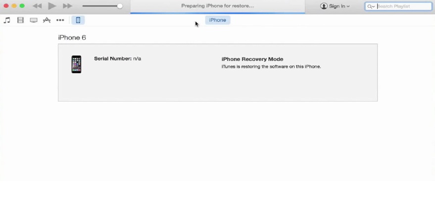 Chờ đợi quá trình giải nén và cài đặt lại firmware iOS 8.3 cho iPhone/iPad hoàn tất