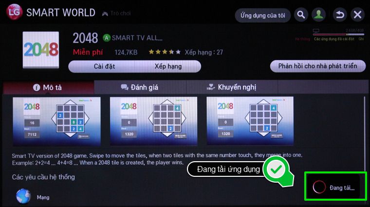 Tivi đang tải ứng dụng Cách tải ứng dụng trên Smart tivi LG chạy hệ điều hành NetCast > Tivi đang tải ứng dụng
