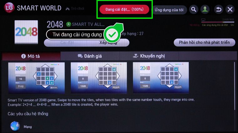 Cài đặt ứng dụng Cách tải ứng dụng trên Smart tivi LG chạy hệ điều hành NetCast > Cài đặt ứng dụng