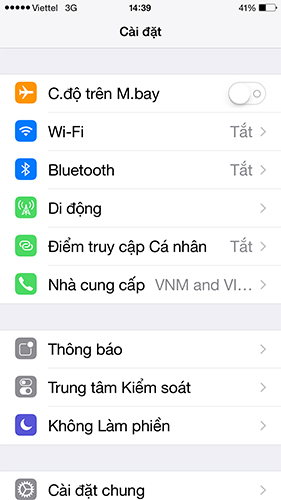 iPhone 6 Plus giao diện