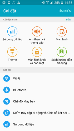 Galaxy S6 Edge giao diện
