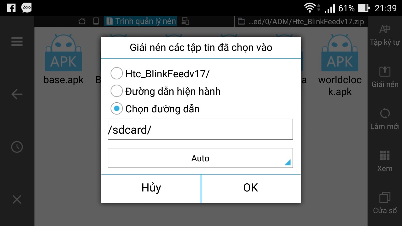 Giải nén HTC BlinkFeed v17