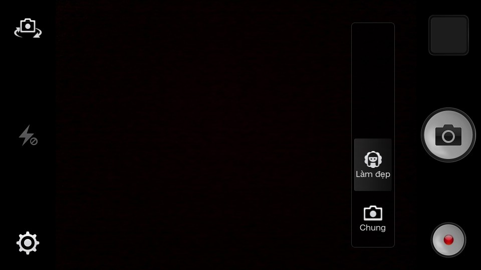 Giao diện chụp hình camera 