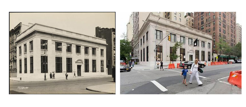 Hình ảnh trước đây của ngân hàng (ảnh trái) và hiện tại đang được Apple thuê Hình ảnh trước đây của ngân hàng (ảnh trái) và hiện tại đang được Apple thuê