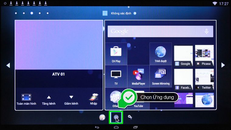Cách tải ứng dụng trên tivi thông minh Toshiba > Hay quay về màn hình chính rồi chọn Ứng dụng…