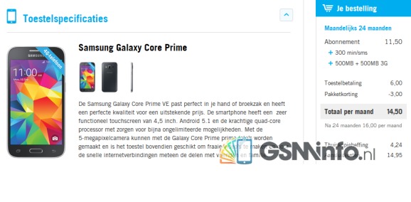 Galaxy Core Prime Value Edition
