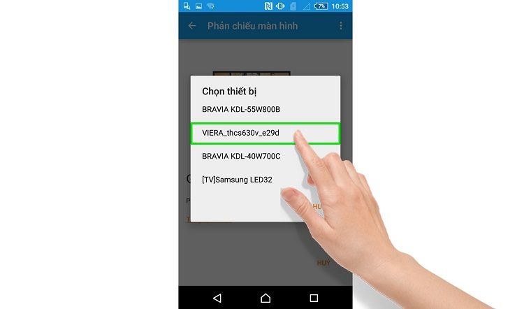 Chọn tivi bạn muốn kết nối