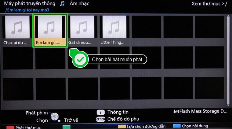 Chọn bài hát muốn phát