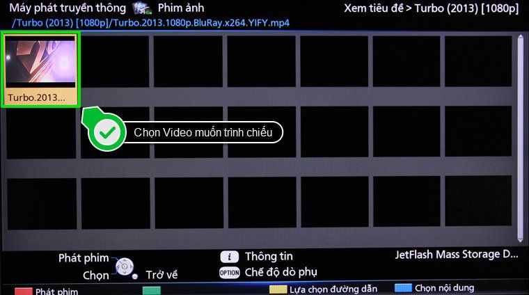 Chọn video muốn phát