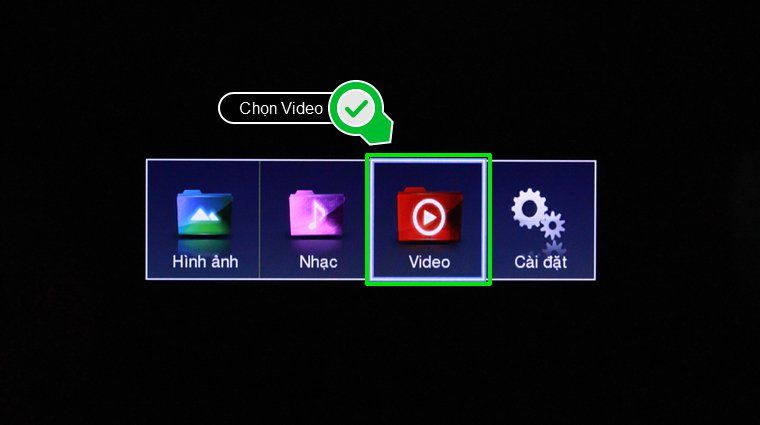 Chọn nội dung Video