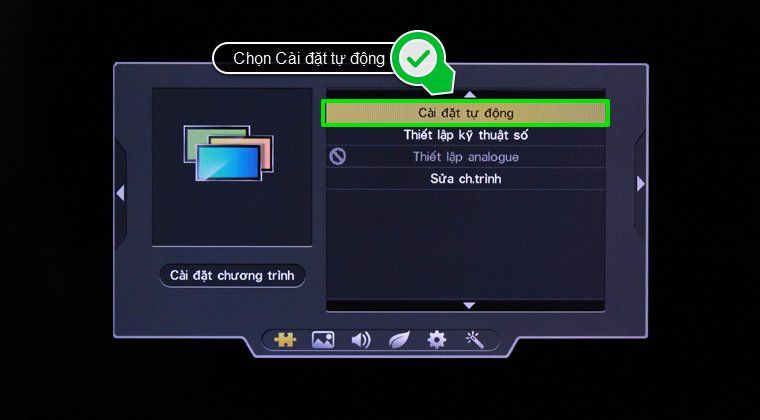 Chọn Cài đặt tự động