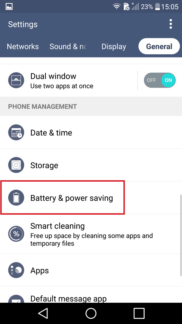 Battery & power saving Battery & power saving