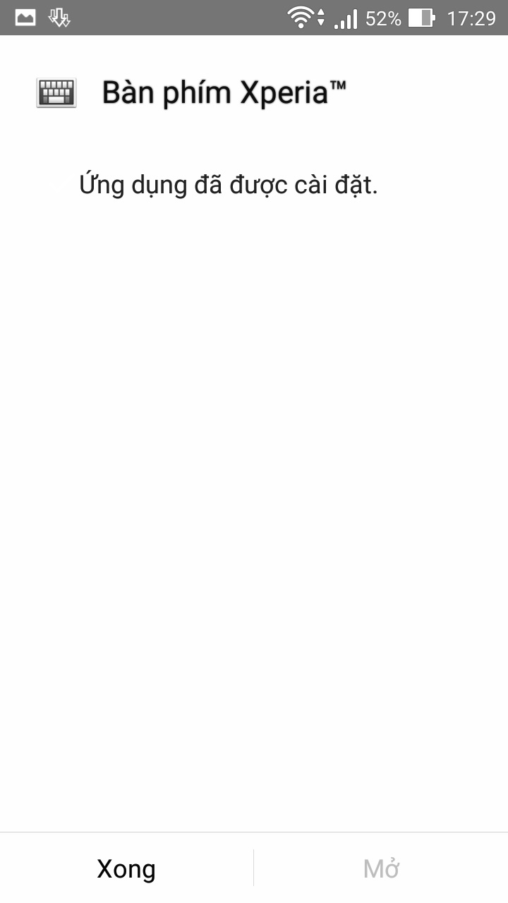 Cài đặt thành công bàn phím Sony Xperia sang máy Asus Zenfone 6