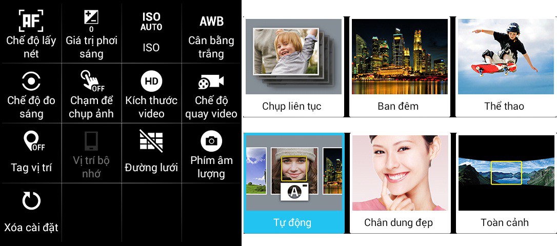 Giao diện camera Giao diện camera