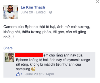 Anh Thạch nhận xét về camera Bphone