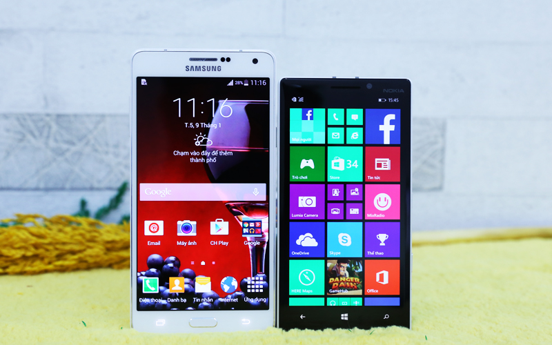 So sánh Nokia Lumia 930 và Samsung Galaxy A7 So sánh Nokia Lumia 930 và Samsung Galaxy A7