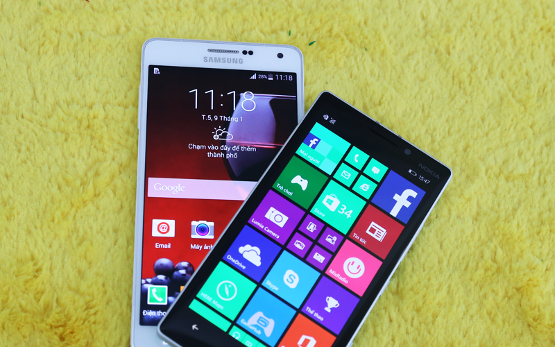 So sánh Nokia Lumia 930 và Samsung Galaxy A7 So sánh Nokia Lumia 930 và Samsung Galaxy A7