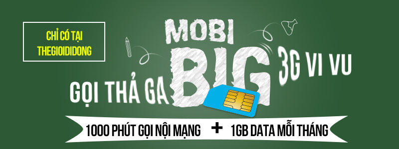 SIM MOBI BIG – Gọi thả ga, 3G vi vu