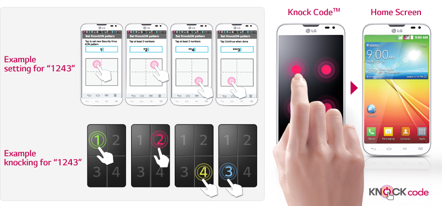 Tính năng Knock Code Tính năng Knock Code