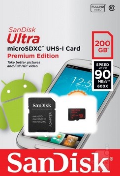 Với thẻ SanDisk microSD 200GB bạn có thể quay video Full HD khá thoải mái