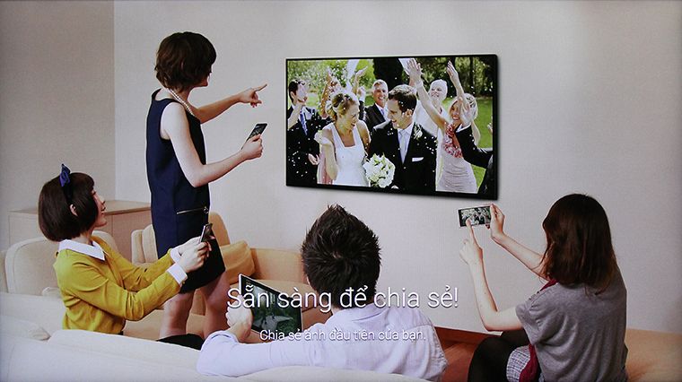 Cách sử dụng tính năng Photo Share trên Android Tivi Sony 2015 > Tivi sẵn sàng để chia sẻ ảnh