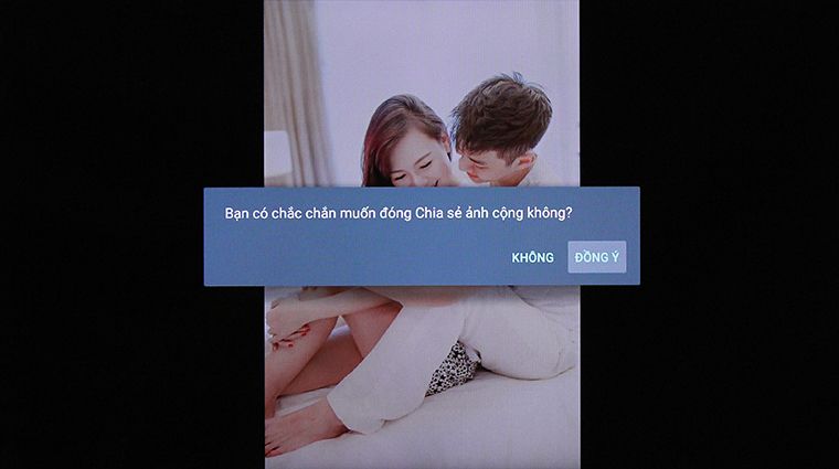 Cách sử dụng tính năng Photo Share trên Android Tivi Sony 2015 > Chọn Đồng ý