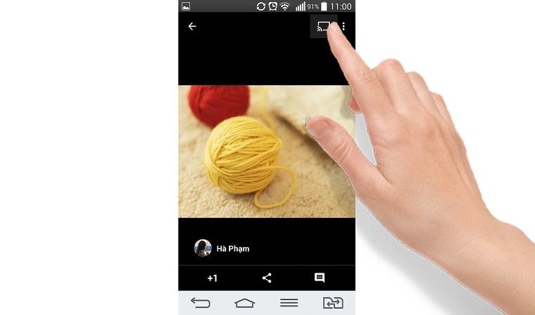 Chọn vào biểu tượng Google Cast