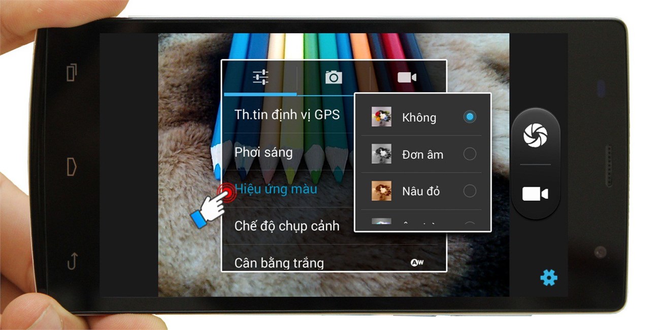 Một số hiệu ứng màu sắc mặc định Một số hiệu ứng màu sắc mặc định