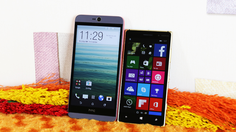 So sánh Lumia 830 và HTC Desire 826