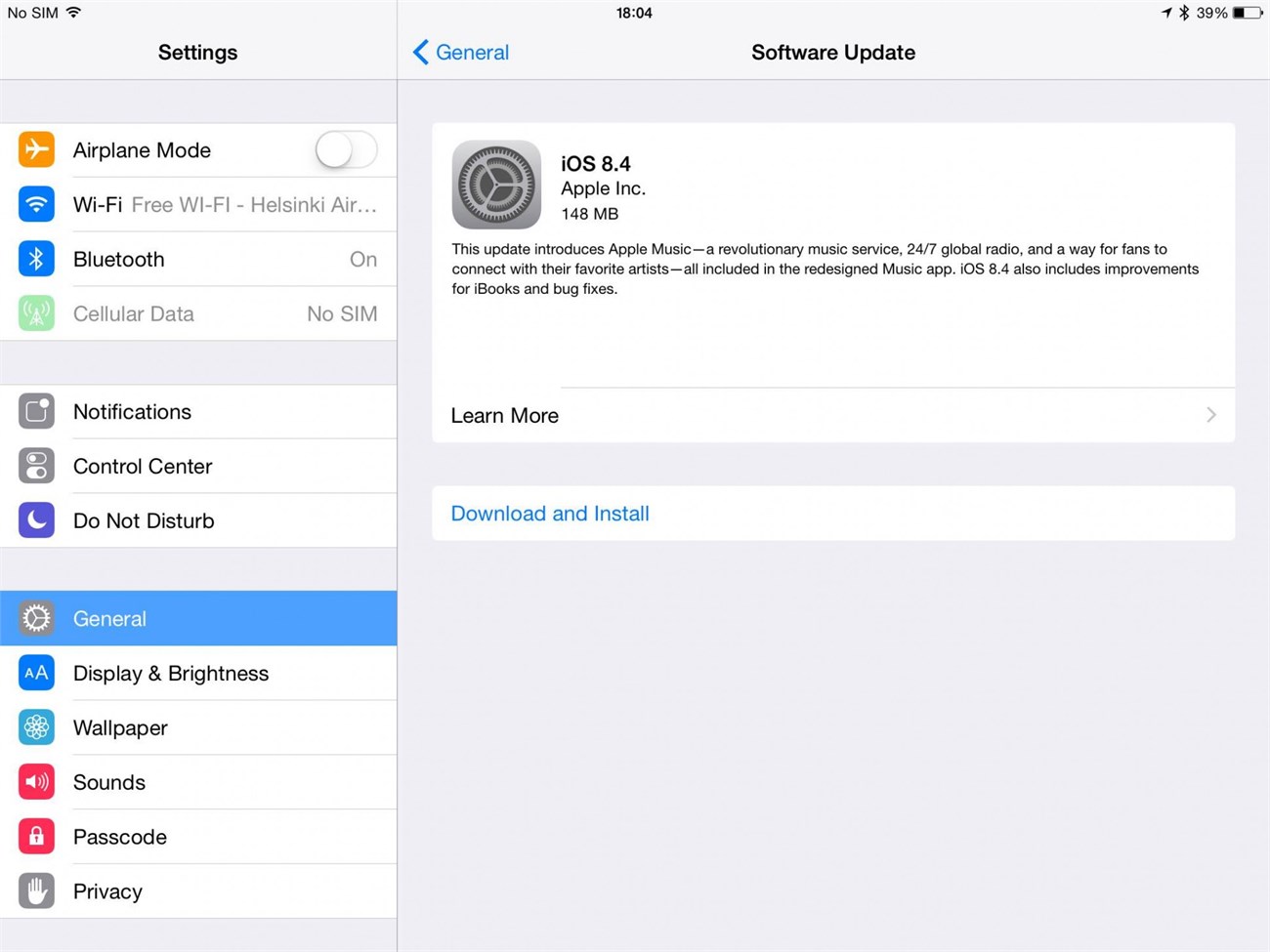 Bản cập nhật iOS 8.4