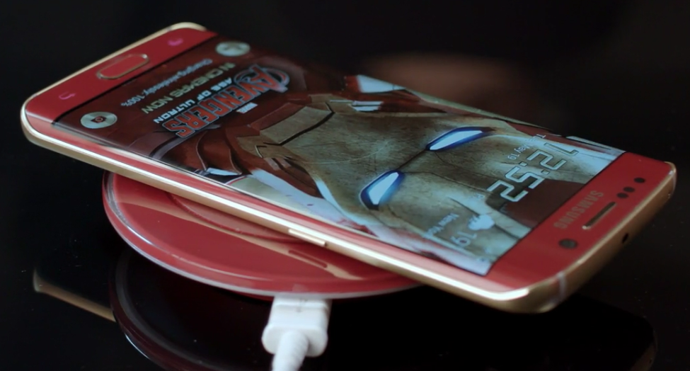 Samsung Galaxy S6 Edge Iron Man sạc không dây Samsung Galaxy S6 Edge Iron Man sạc không dây