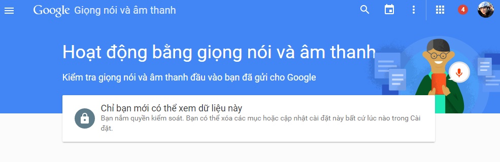 Lịch sử Google Voice Search của bạn