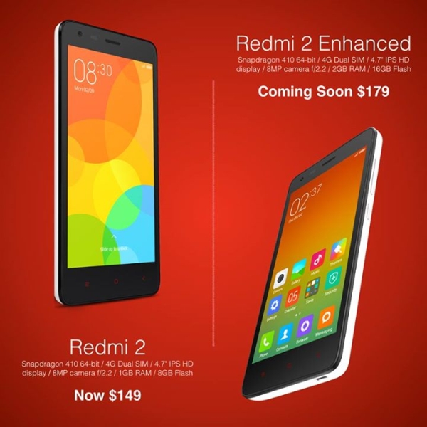 Xiaomi Redmi 2 hạ giá