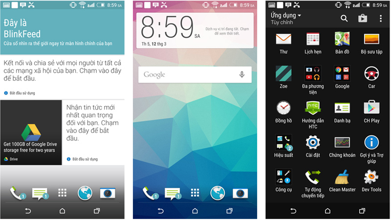 Giao diện HTC Desire 826 Giao diện HTC Desire 826
