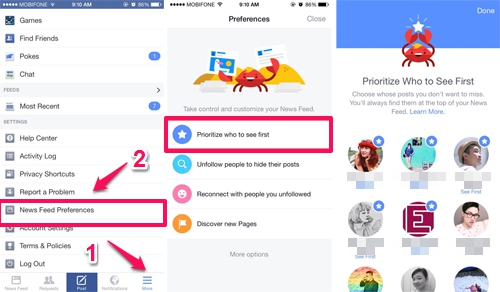 Ưu tiên nội dung từ bạn bè trên News Feed
