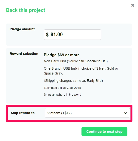 Tiền ship hàng về Việt Nam là 12 USD, còn tiền thiết bị 69 USD, tổng chi phí mà bạn phải trả là 81 USD Tiền ship hàng về Việt Nam là 12 USD, còn tiền thiết bị 69 USD, tổng chi phí mà bạn phải trả là 81 USD