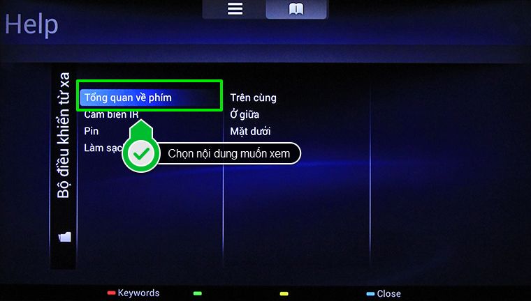 Chọn xem Tổng quan về phím