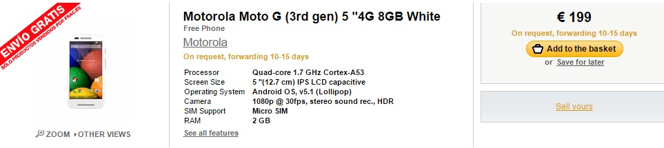 Moto G 2015 Moto G 2015