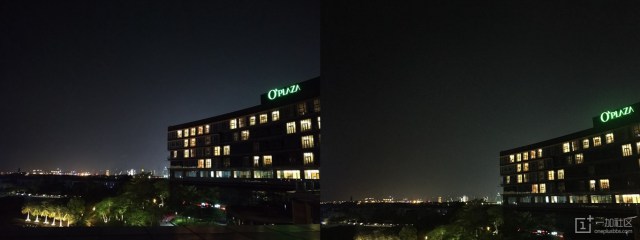 Ảnh chụp đêm của OnePlus 2 (trái) và iPhone 6 (phải) 3