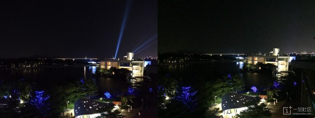 Ảnh chụp đêm của OnePlus 2 (trái) và iPhone 6 (phải) 2