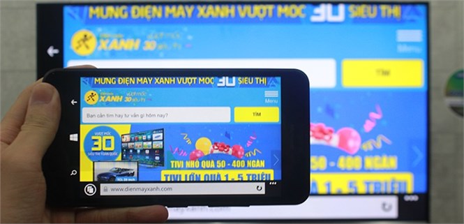 Cách phản chiếu hình ảnh từ điện thoại Windows Phone lên Smart Tivi Samsung 2015