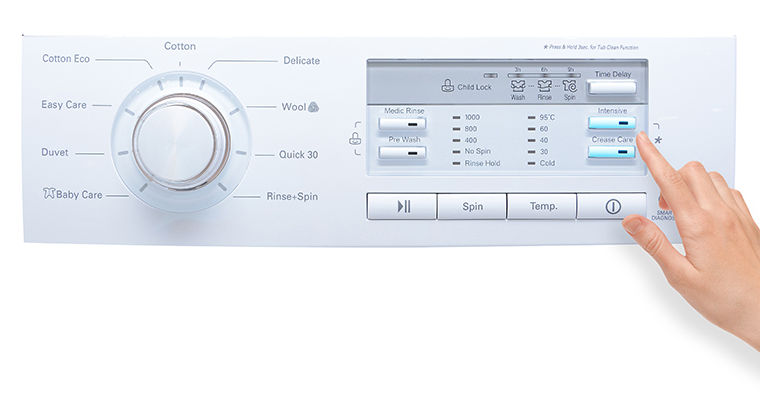 Cách sử dụng bảng điều khiển máy giặt LG WD-8600 7kg > Cách sử dụng bảng điều khiển máy giặt LG WD-8600 7kg