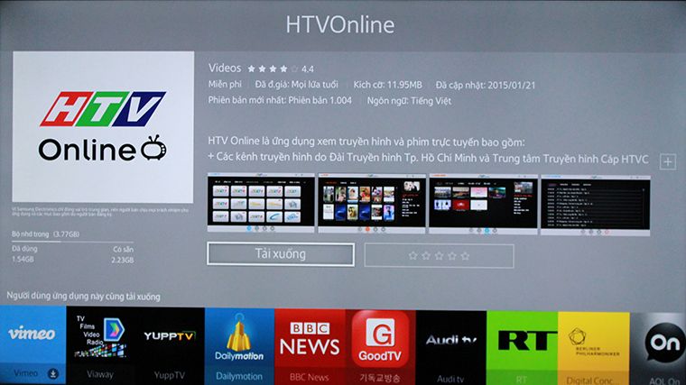 Top 3 applications to watch TV online on Samsung Smart TV 2015