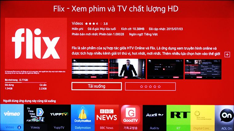 Tải ứng dụng Flix trên kho ứng dụng của Samsung