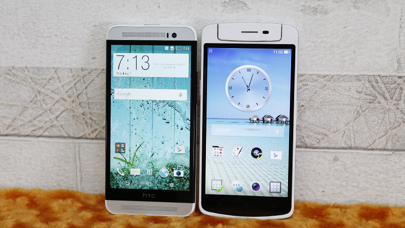 So sánh HTC One E8 Dual và Oppo N1 mini