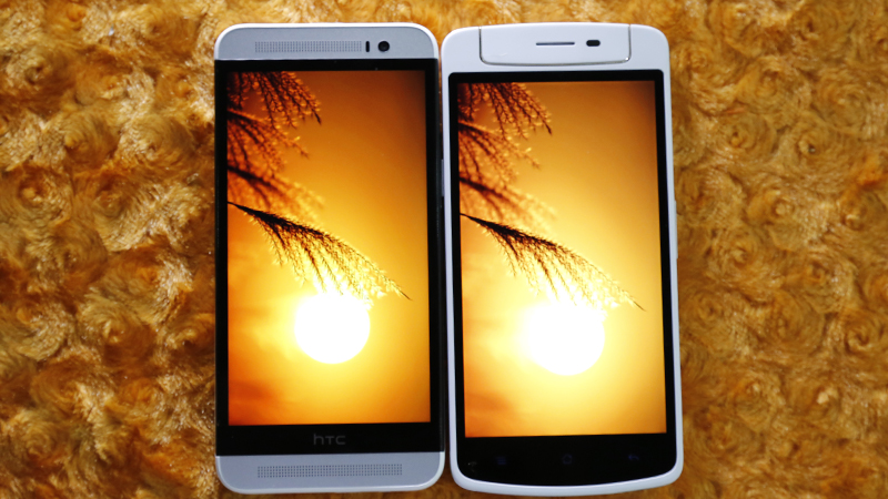 So sánh HTC One E8 Dual và Oppo N1 mini