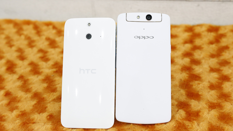 So sánh HTC One E8 Dual và Oppo N1 mini