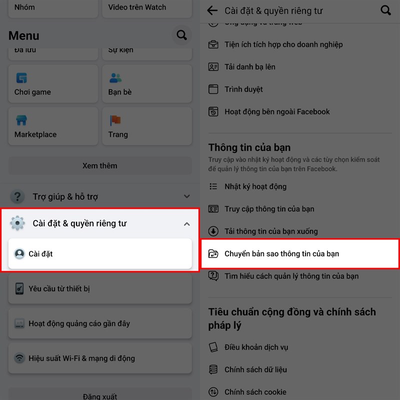 Mẹo chuyển ảnh từ Facebook sang Google Photos