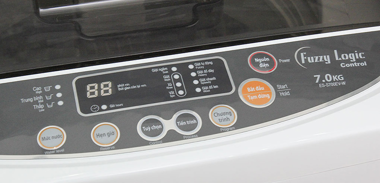 Bảng điều khiển của máy giặt Sharp ES-W82GV-H được sử dụng như thế nào?
