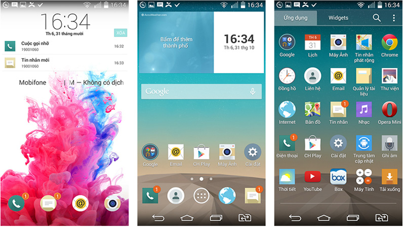 Giao diện LG G3 Stylus